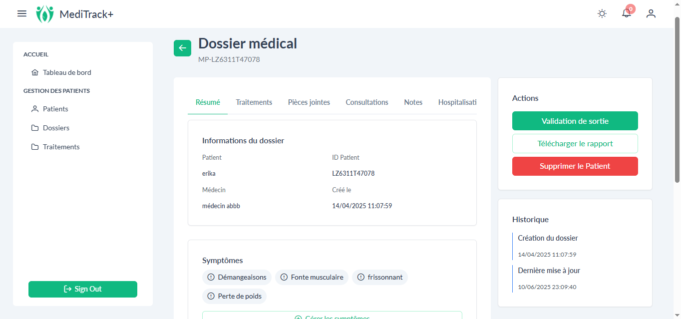 Dossier Médical